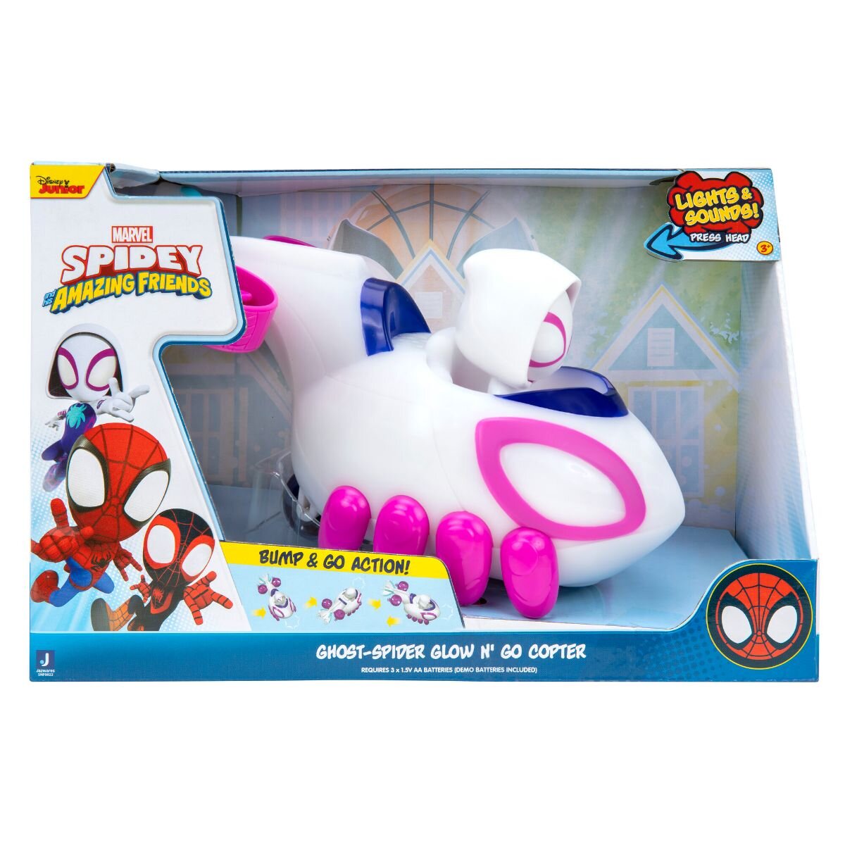Spidey and His Amazing Friends Masinuta Spidey Amazing Friends Light Show Ghost Spider