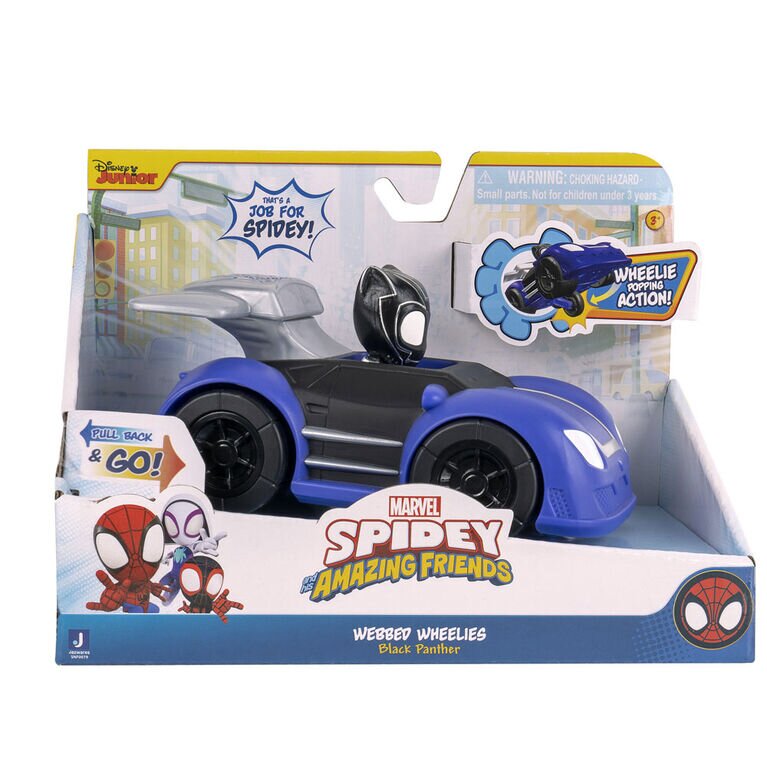 Spidey and His Amazing Friends Masinuta Spidey Amazing Friends Pull Back Black Panther SNF0079