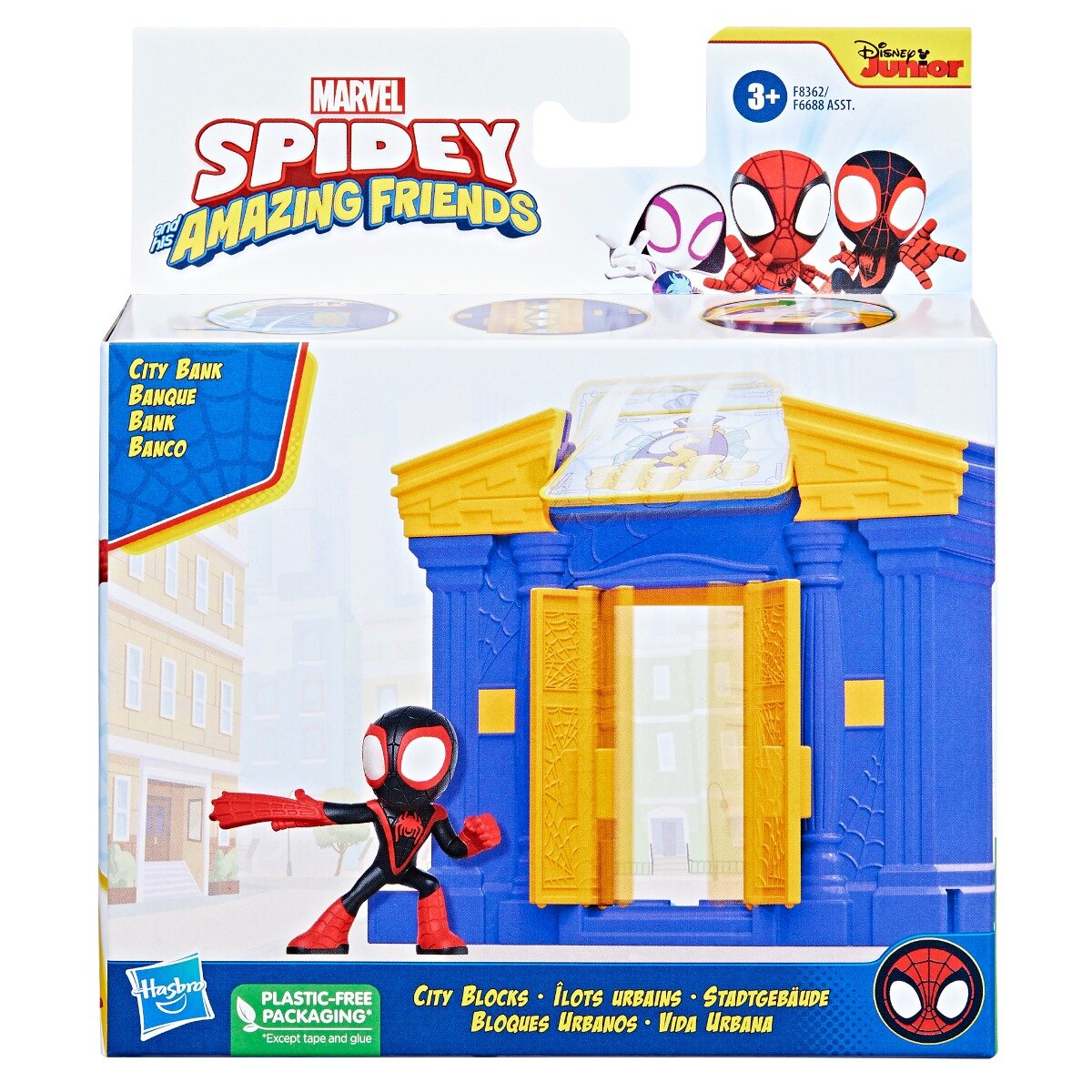 Spidey and His Amazing Friends Set de joaca cu figurina Spidey City Bank F8362