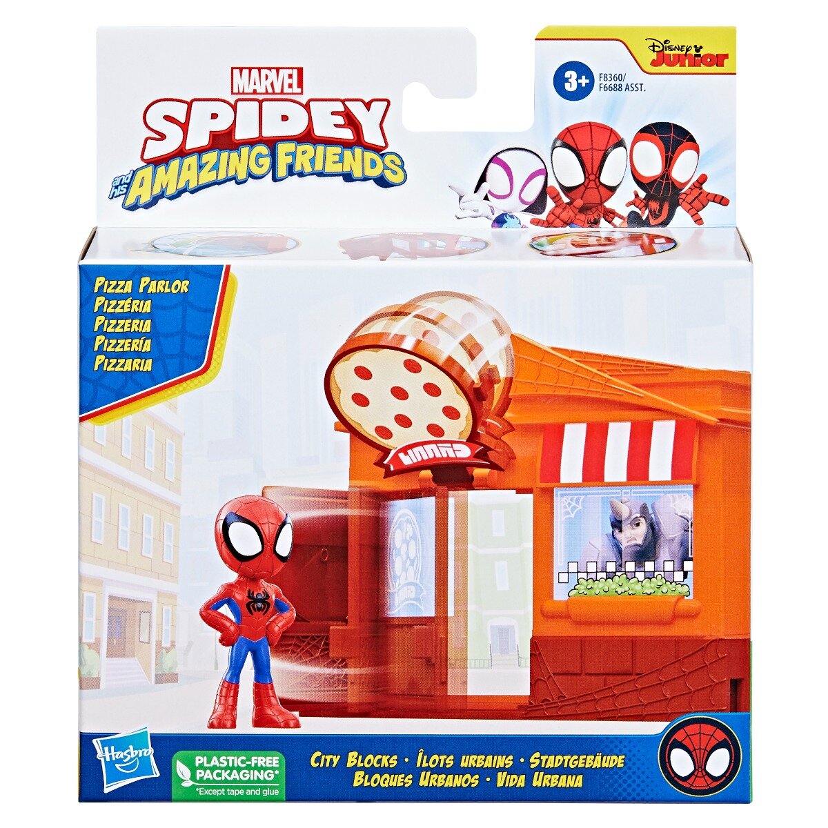 Spidey and His Amazing Friends Set de joaca cu figurina Spidey Pizza Parlor F8360