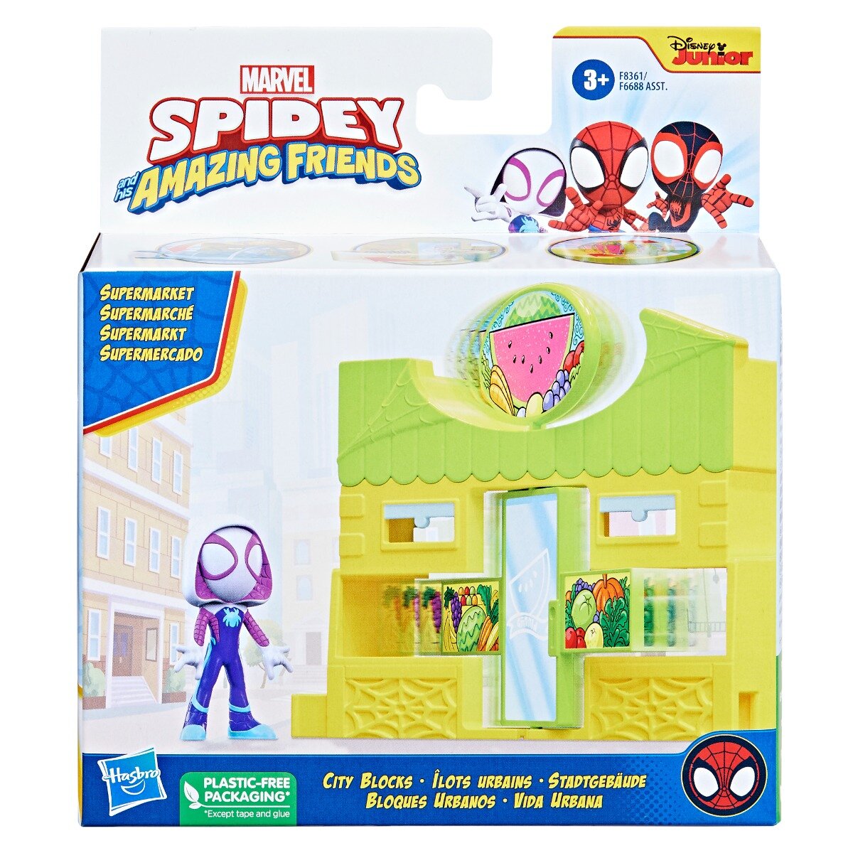 Spidey and His Amazing Friends Set de joaca cu figurina Spidey Supermarket F8361