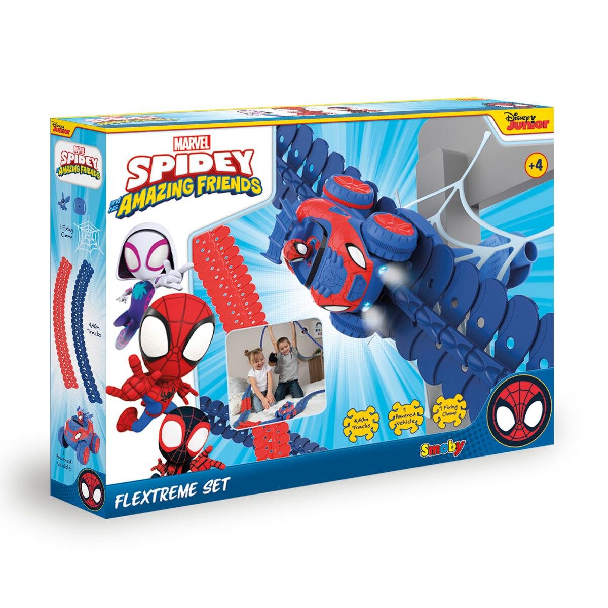 Spidey and His Amazing Friends Set de joaca cu piste si vehicul Spidey Smoby
