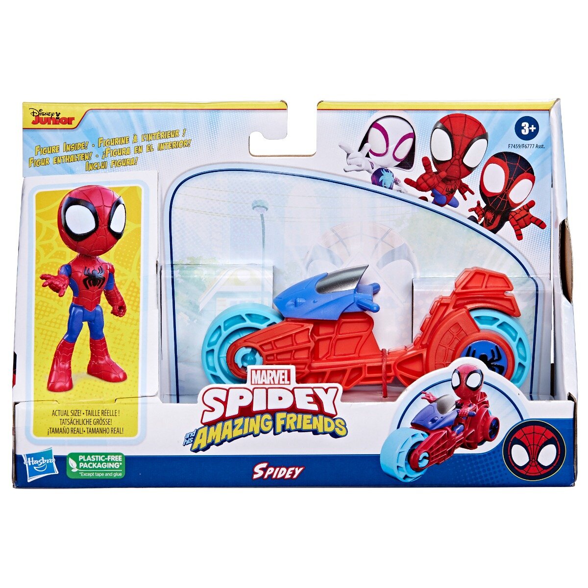 Spidey and His Amazing Friends Set figurina cu motocicleta Spidey F7459