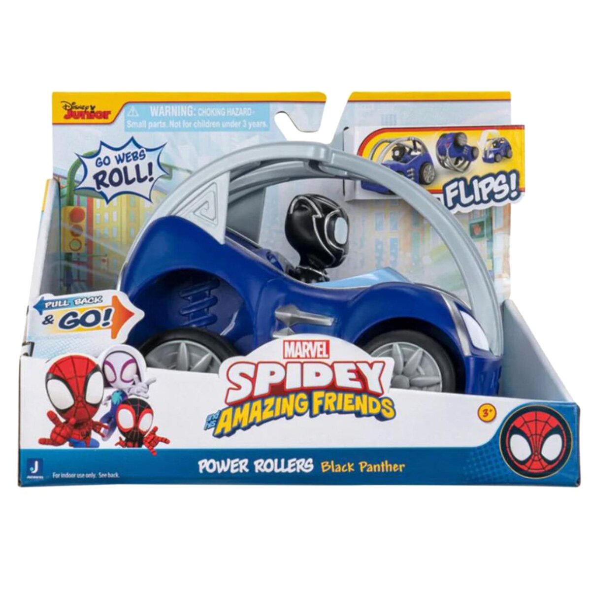 Spidey and His Amazing Friends Vechiul de acrobatii cu figurina Black Panther