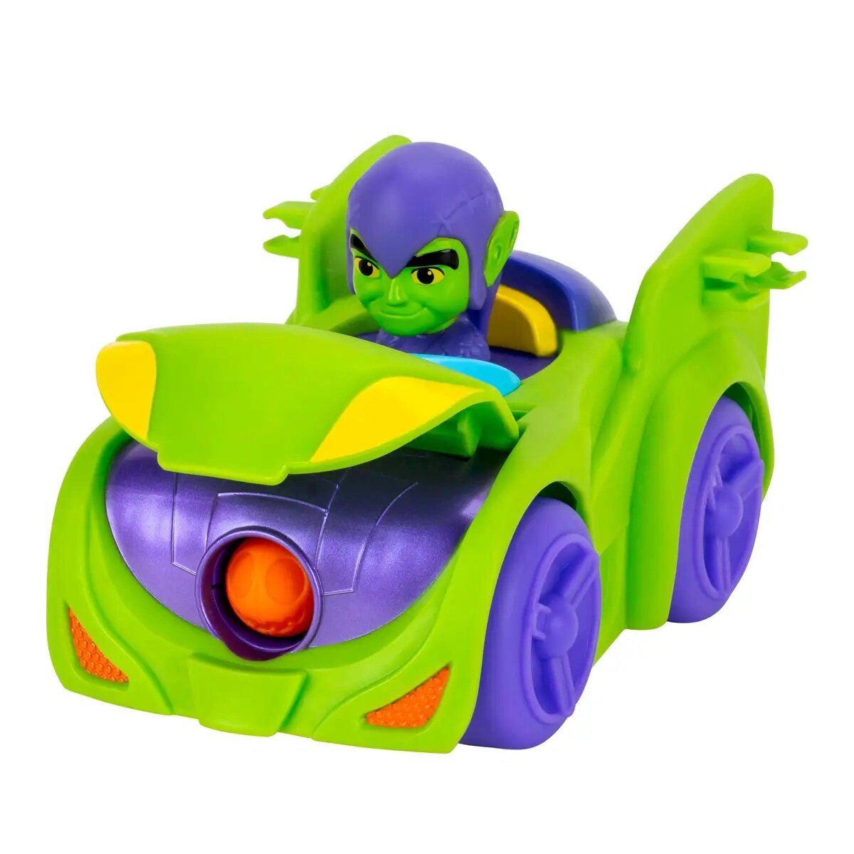 Spidey and His Amazing Friends Vehicul cu lansator de sageti si figurina Green Goblin