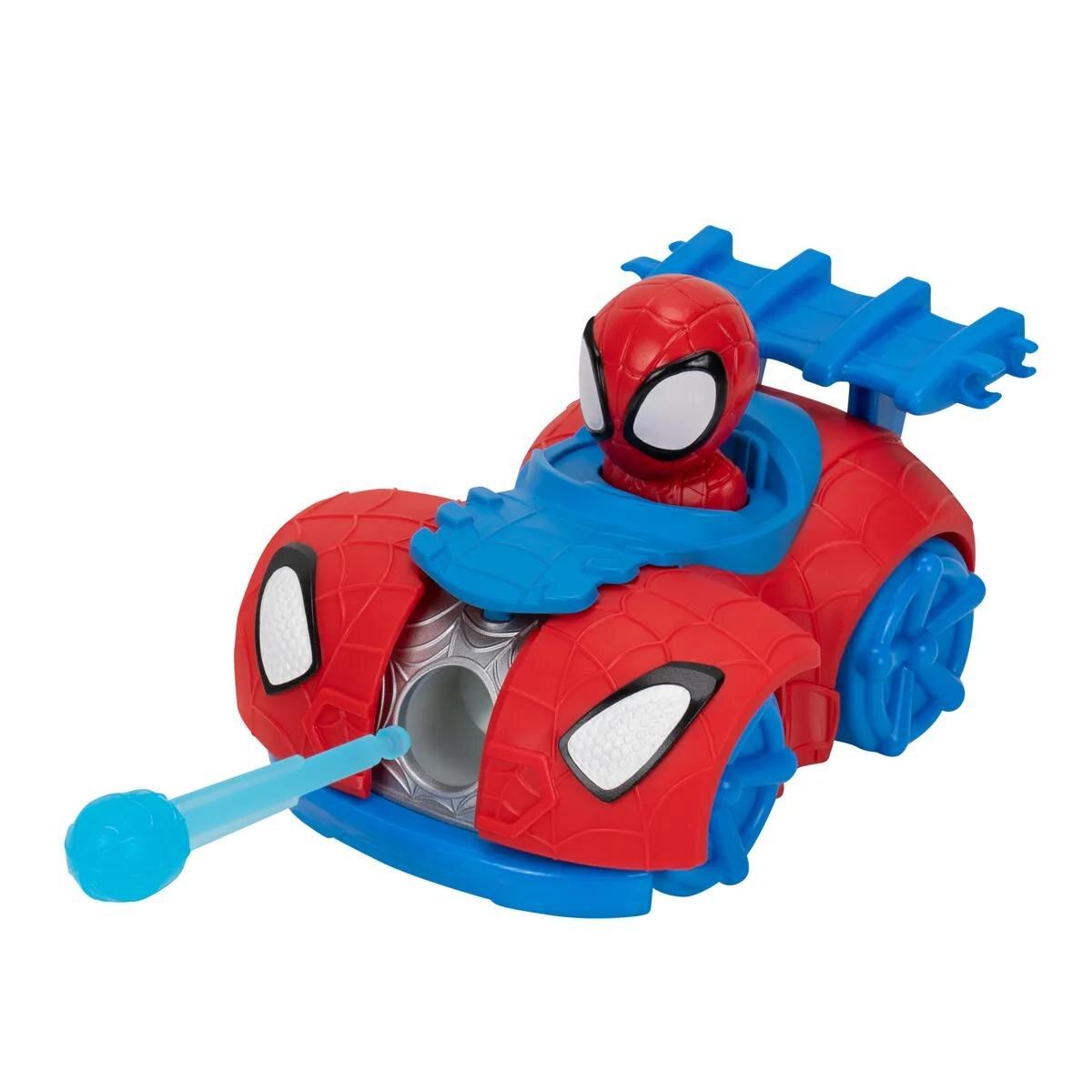 Spidey and His Amazing Friends Vehicul cu lansator de sageti si figurina Spidey Albastru