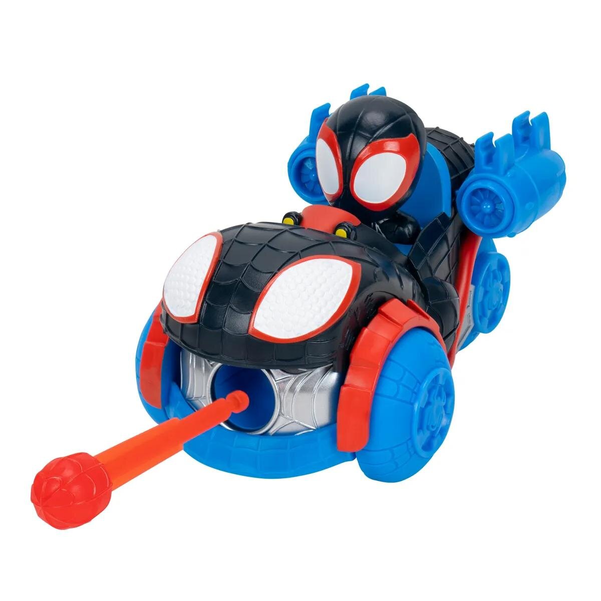 Spidey and His Amazing Friends Vehicul cu lansator de sageti si figurina Spin Negru