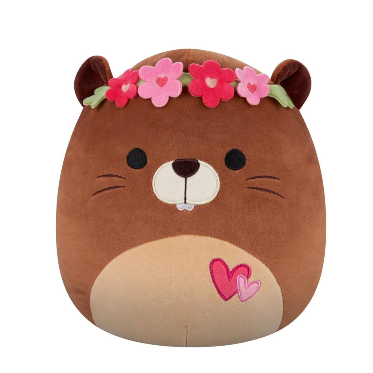 SquishMallows Jucarie de plus Castorul Chip cu inimioare 19 cm