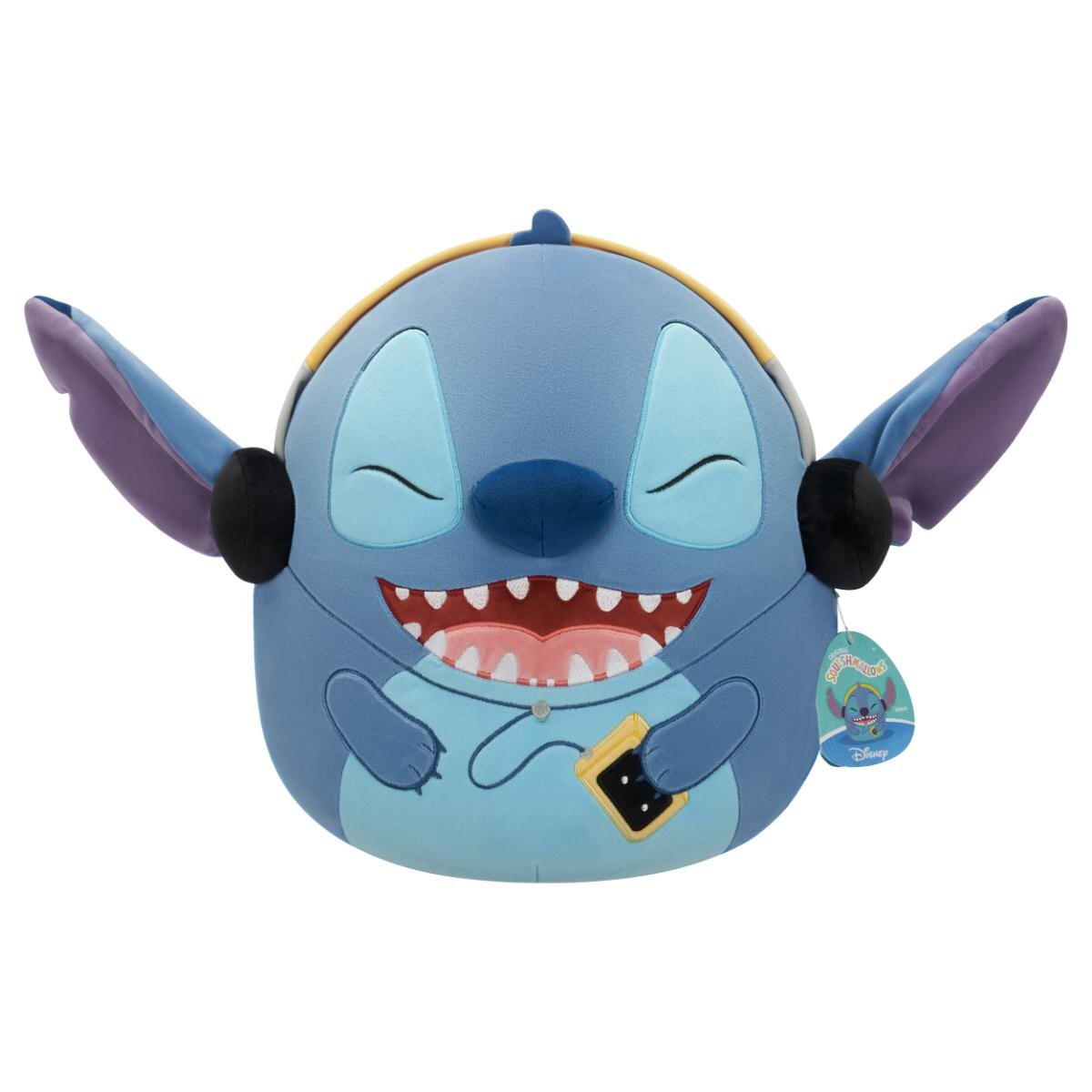 SquishMallows Jucarie de plus Disney Stitch cu casti 17 cm
