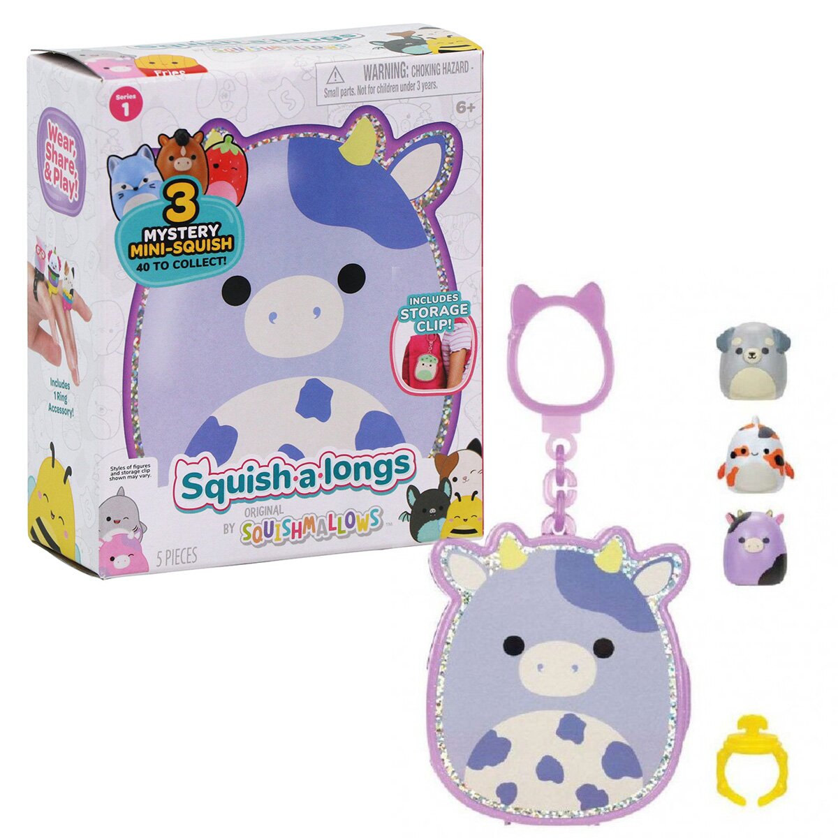 SquishMallows Set breloc cu figurine surpriza Squish a longs S1