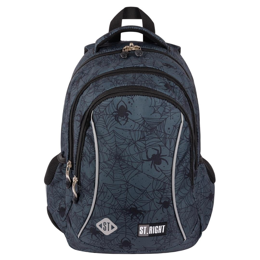 St Majewski Ghiozdan cu 3 compartimente St.Right Spider Web 39 cm
