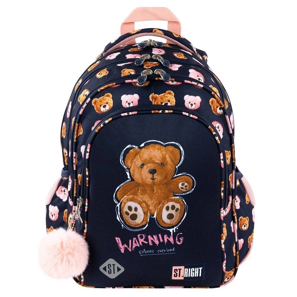 St Majewski Ghiozdan cu 4 compartimente St.Right Teddy Bear 40 x 28 x 18 cm