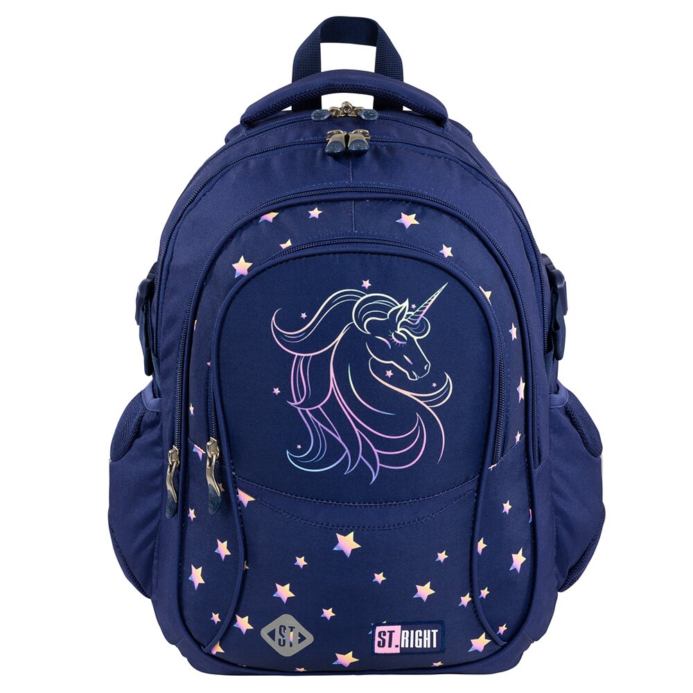 St Majewski Ghiozdan cu 4 compartimente St. Right Unicorn Glow 43 cm