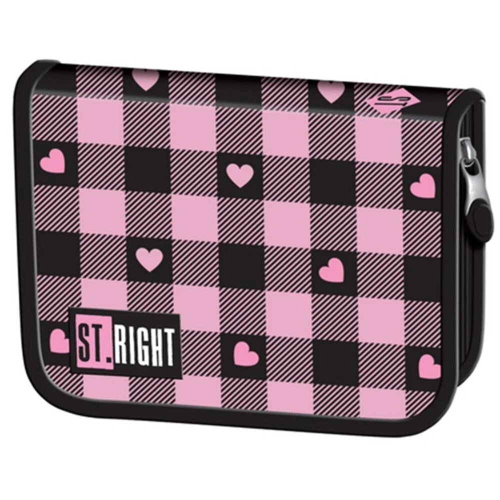 St Majewski Penar neechipat cu 1 compartiment si 2 extensii St Right Pink Checkered