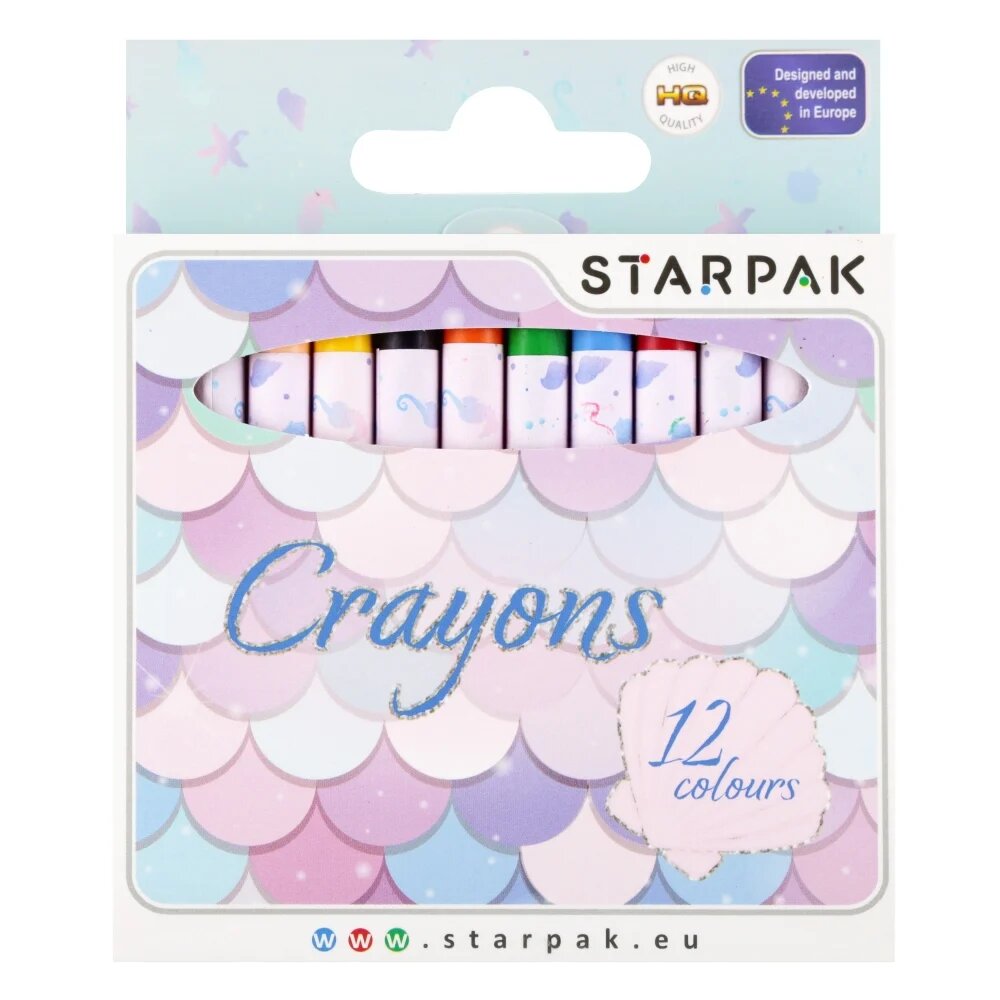 Starpak Creioane colorate cerate Mermaid 12 buc