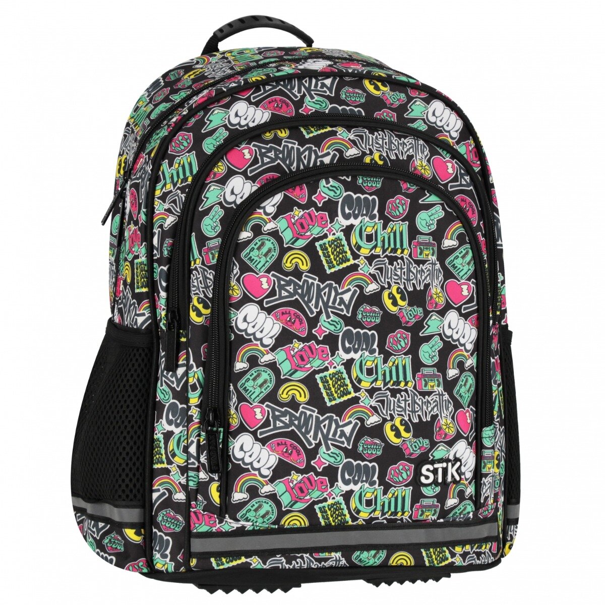 Starpak Ghiozdan pentru scoala cu un compartiment si buzunare frontale Cool School