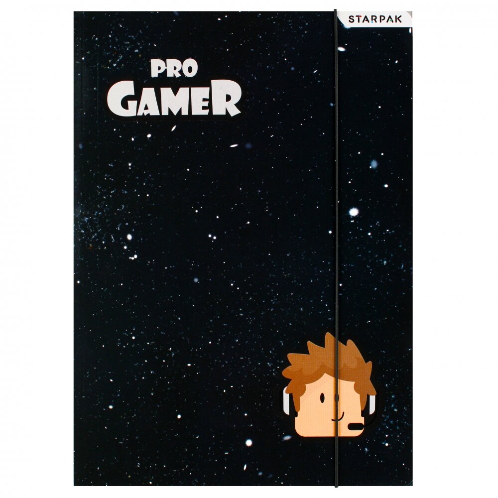 Starpak Mapa A4 cu elastic Pro Gamer Negru