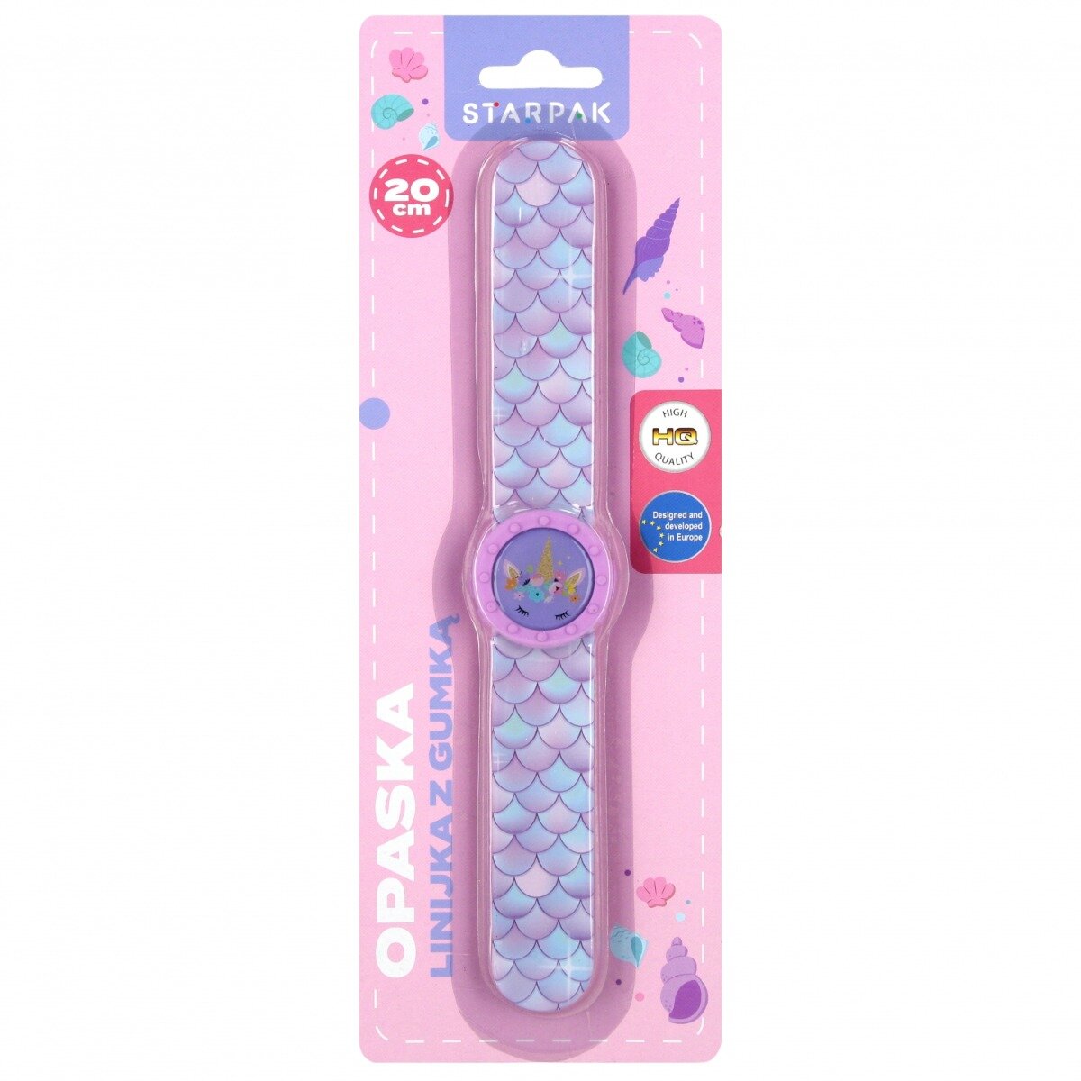 Starpak Rigla de cauciuc cu radiera in forma de ceas 20 cm Girl