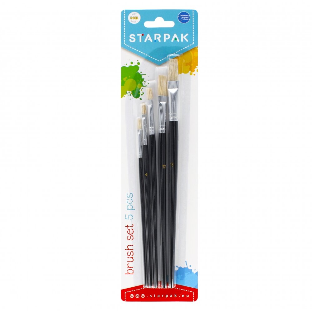 Starpak Set 5 pensule din par natural