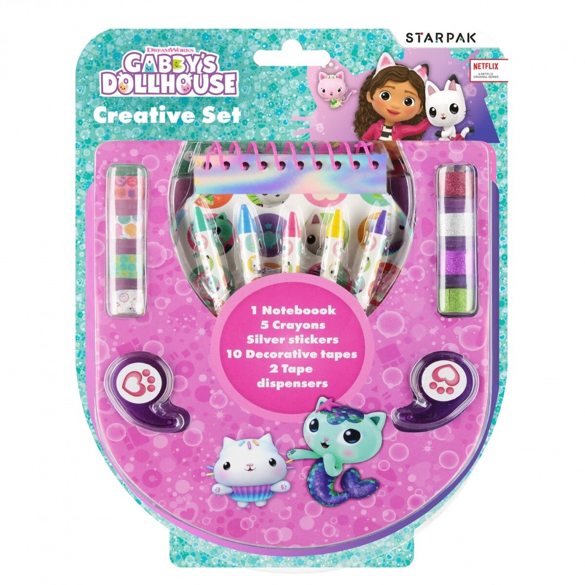 Starpak Set creativ cu caiet creioane stickere si alte accesorii Gabbys Dollhouse