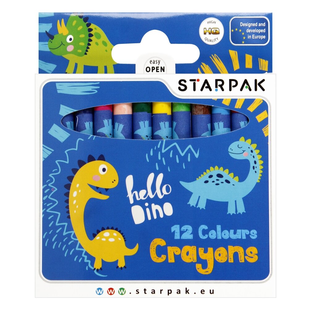 Starpak Set creioane cerate Dino 12 culori