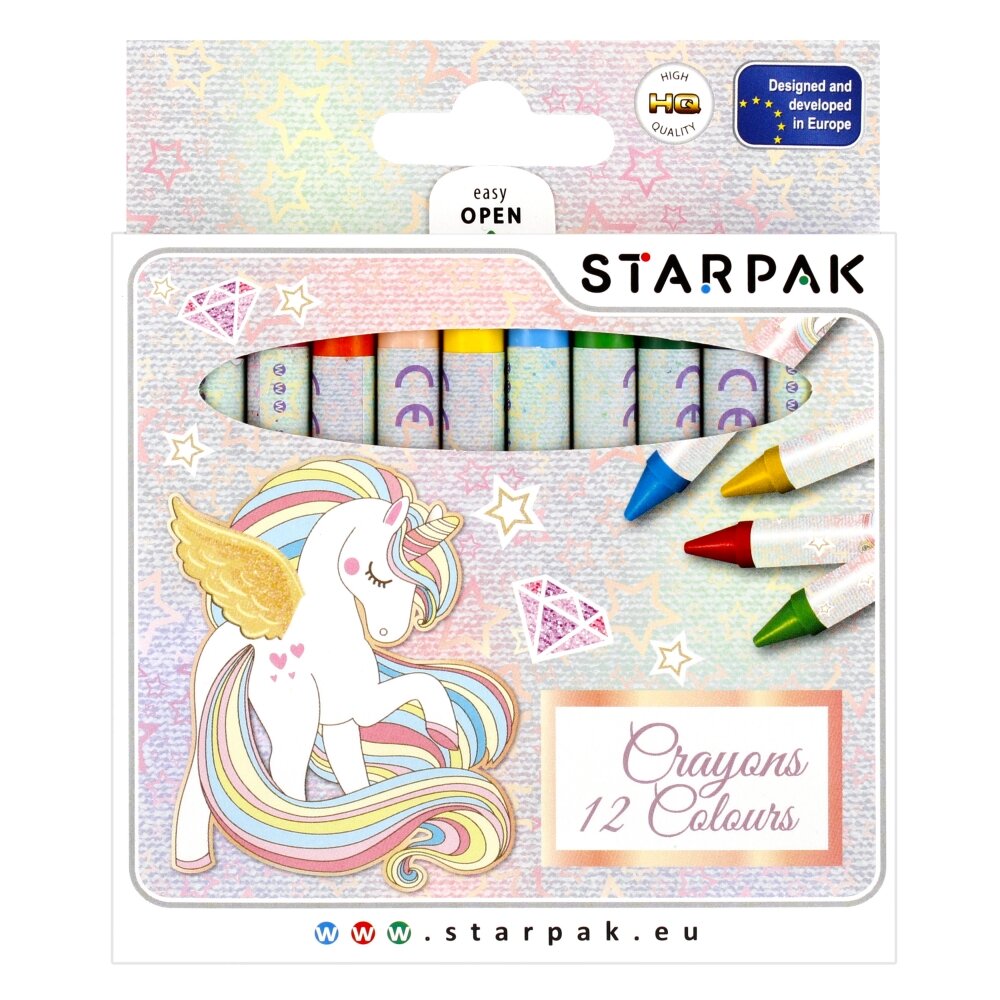 Starpak Set creioane cerate Unicorn 12 culori