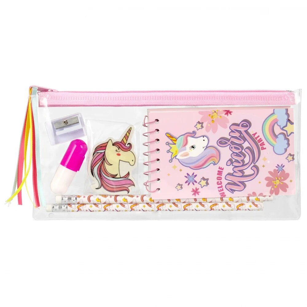Starpak Set cu accesorii pentru scoala Unicorn Roz