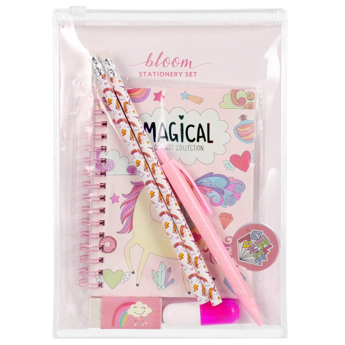 Starpak Set de accesorii pentru papetarie Unicorn Roz