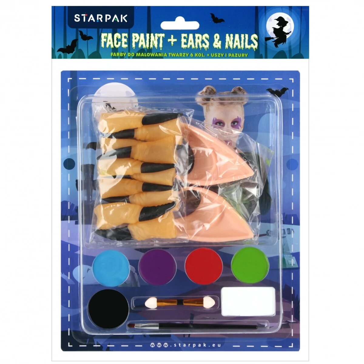 Starpak Vopsea de fata si accesorii pentru Halloween 6 culori