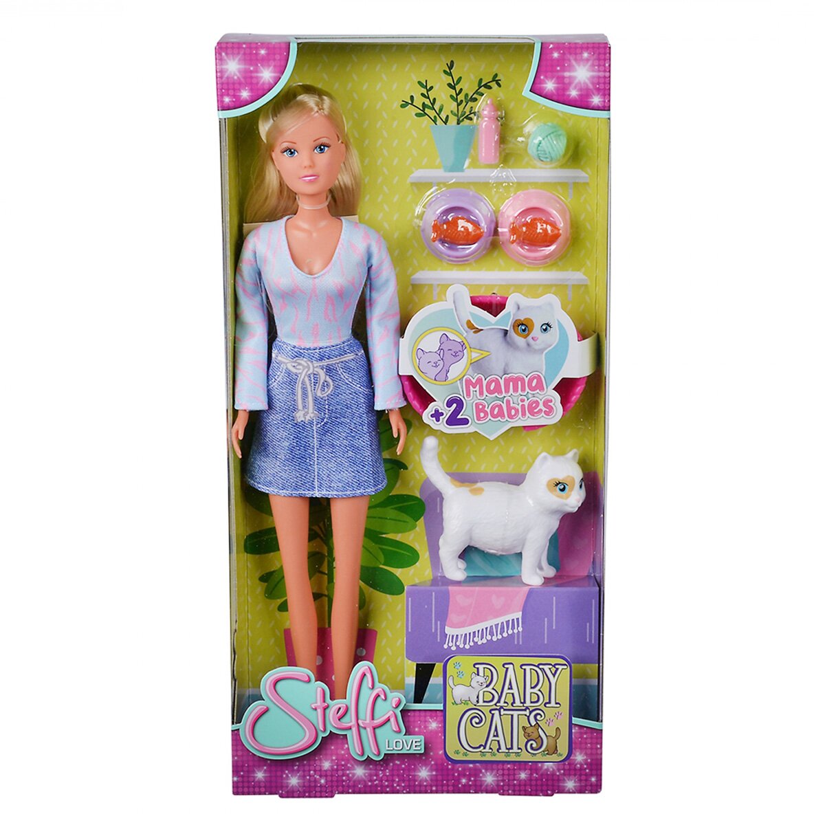 Steffi Love Set de joaca cu papusa Pisica cu 2 puiuti