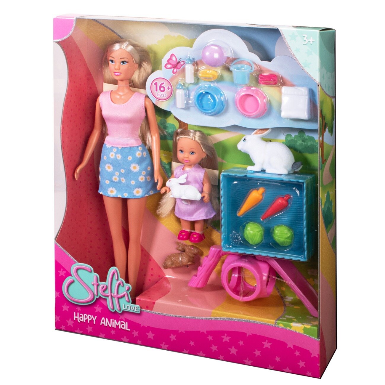 Steffi Love Set papusa Steffi Evi si animalute Happy Animal Iepurasi