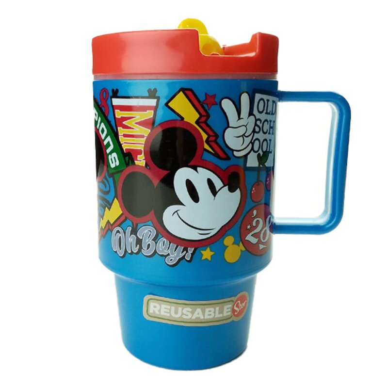 Stor Cana cu pai Disney Mickey Mouse 530 ml