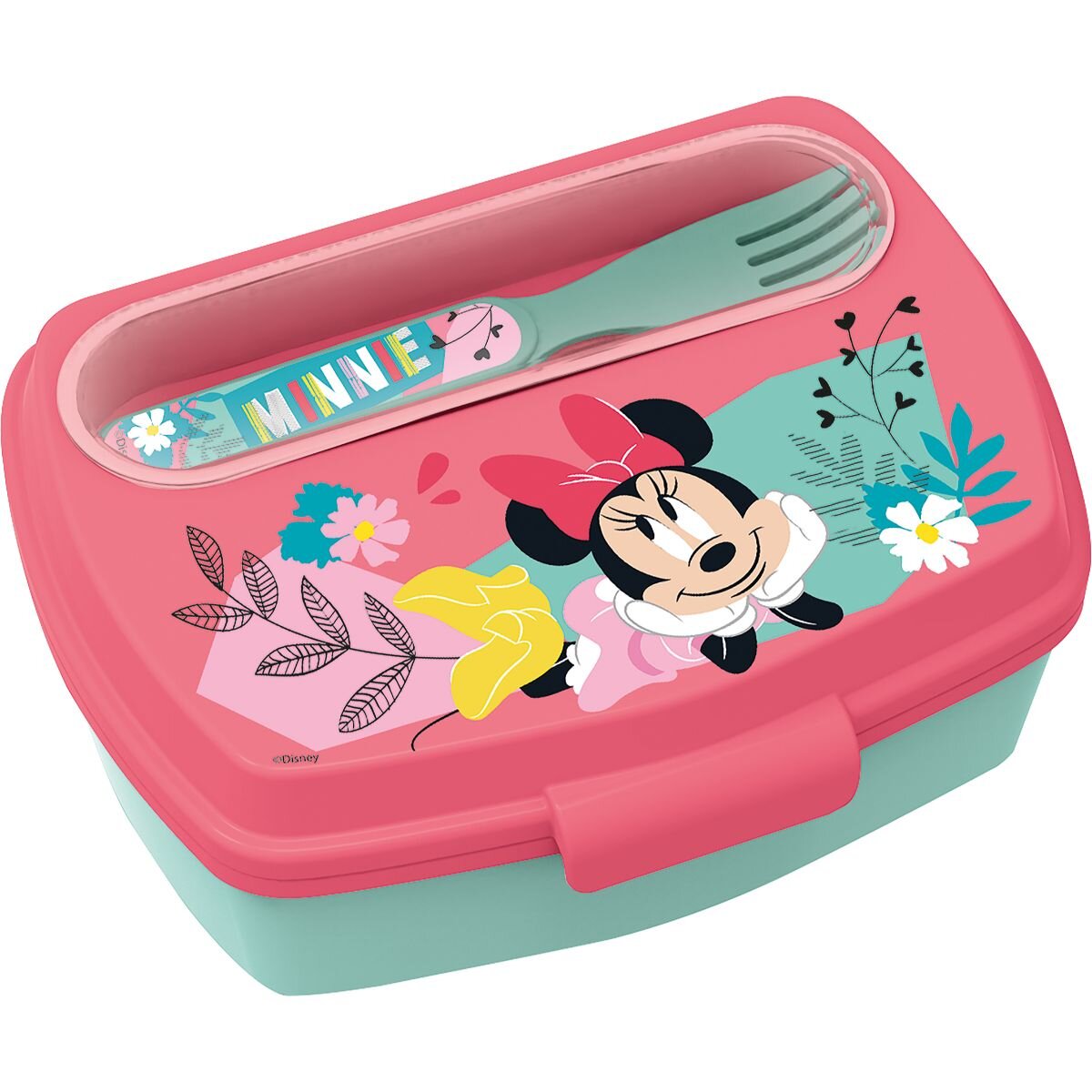 Stor Caserola de pranz cu tacamuri Minnie Mouse