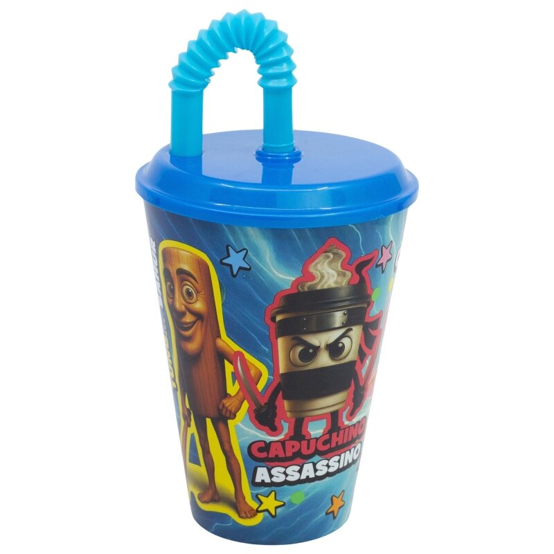 Stor Pahar cu pai BrainRot 430 ml