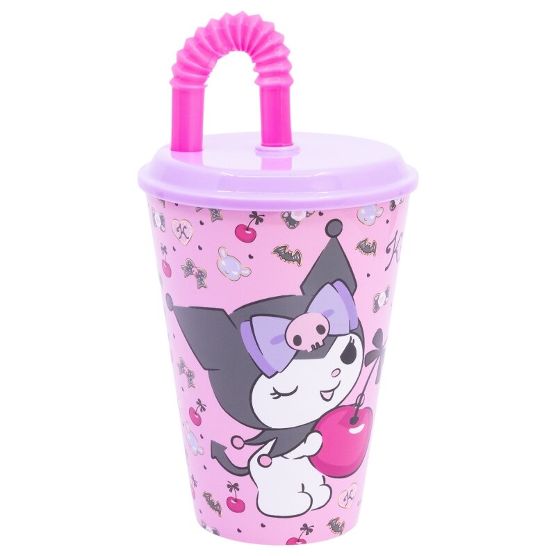 Stor Pahar cu pai Kuromi 430 ml