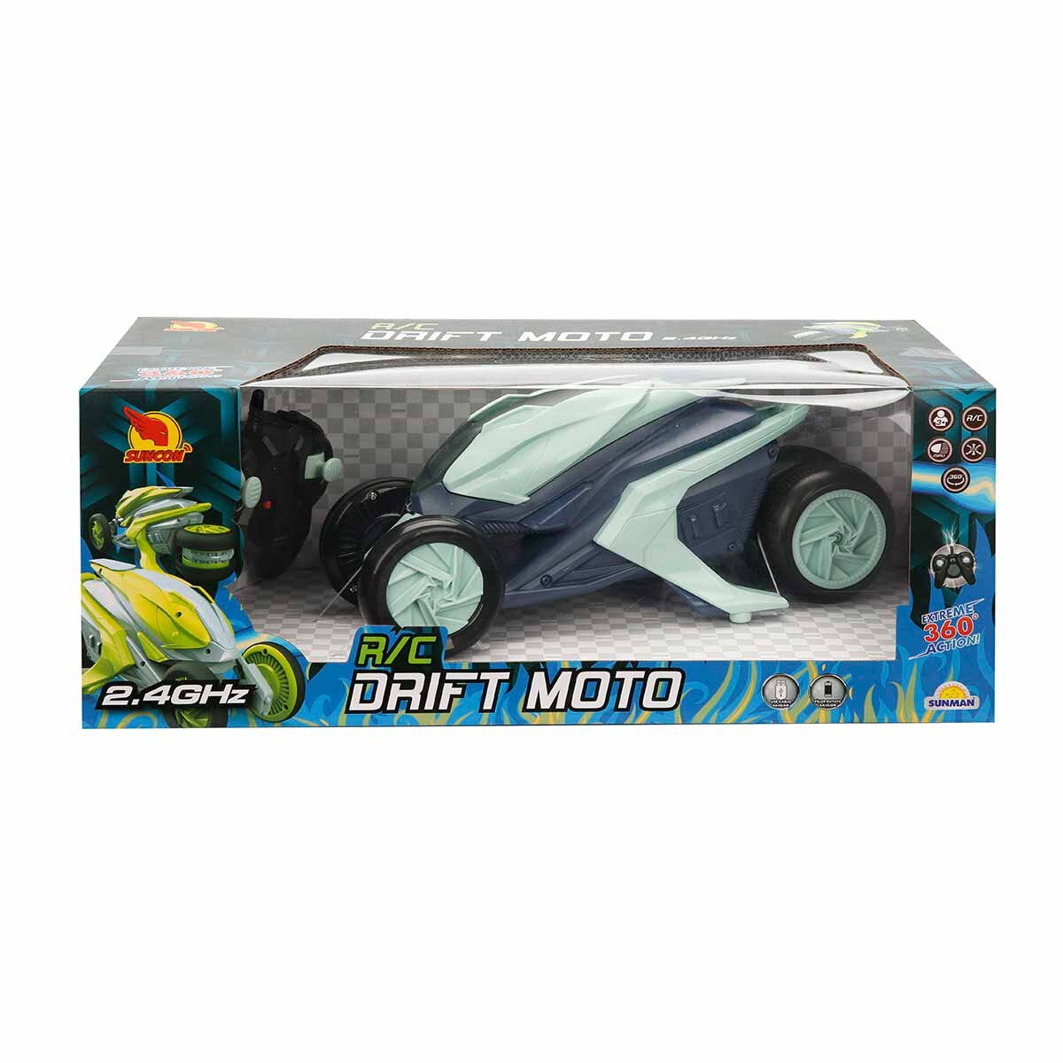 Suncon Motocicleta cu telecomanda rotire 360 grade Blue