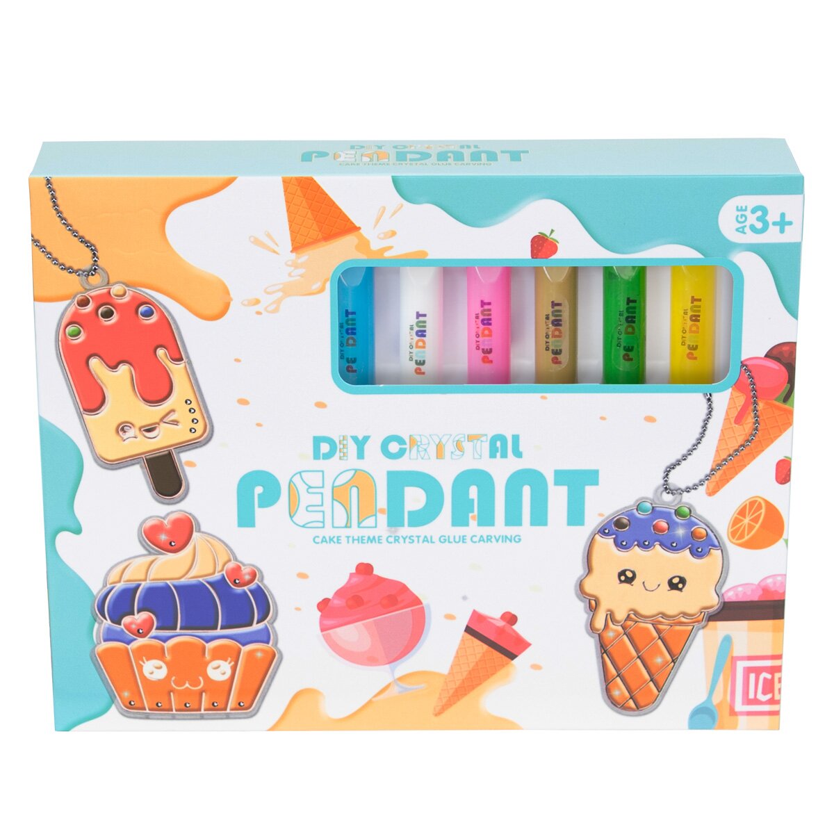 Sunman Deseneaza pandative cu lipici si sclipici Diy Crystal Pendant Cake