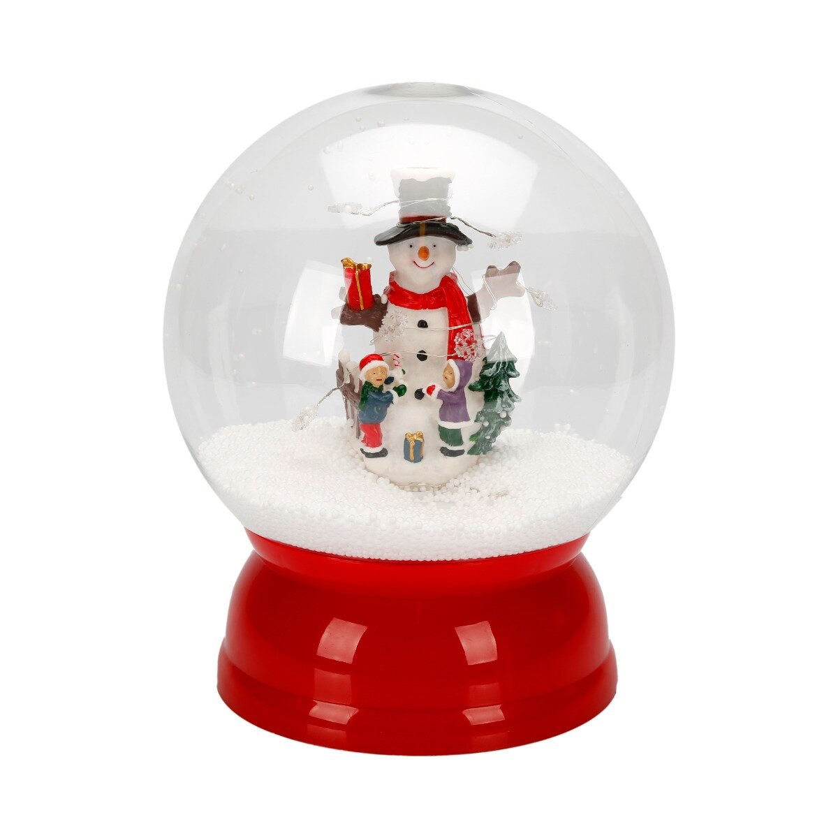 Sunman Glob de zapada cu lumini si muzica cu USB Om de zapada 30 cm