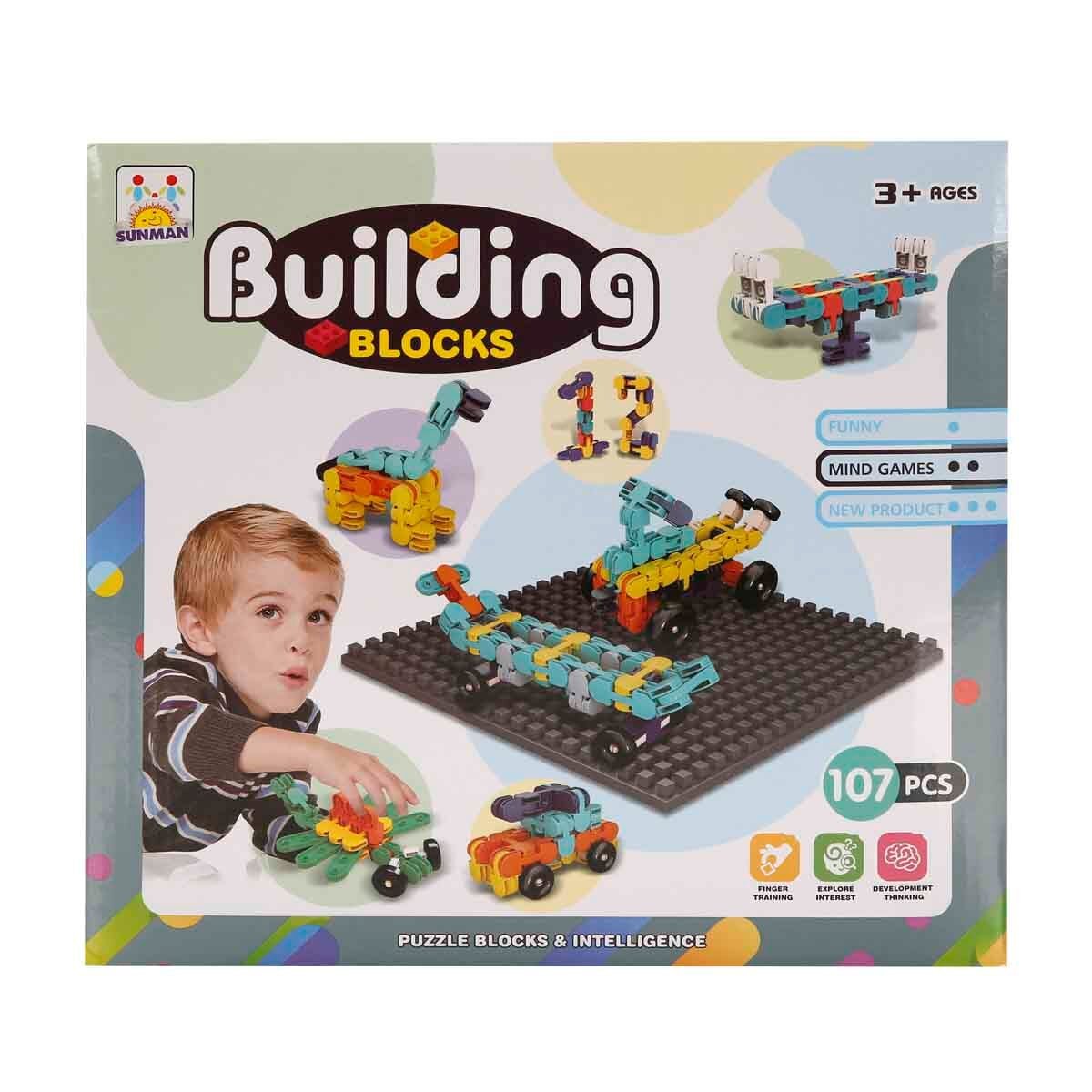 Sunman Joc de constructie Building Blocks 107 piese