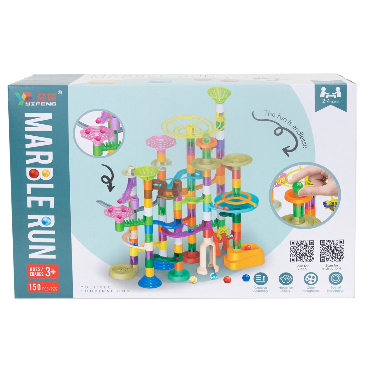Sunman Joc de constructie Marble Run Cursa bilelor 150 piese