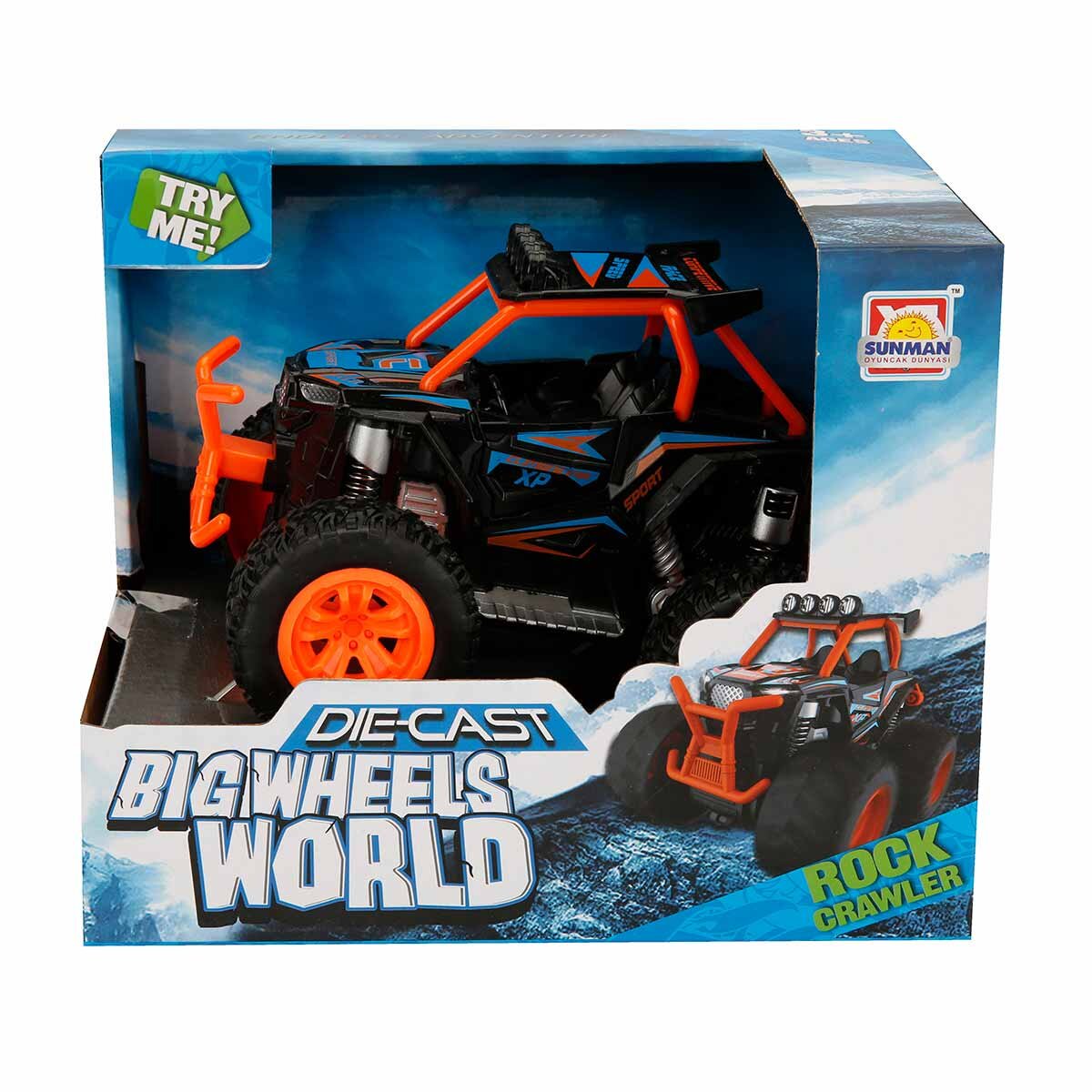 Sunman Masina de teren cu sunete si lumini Rock Crawler Portocaliu 19 cm