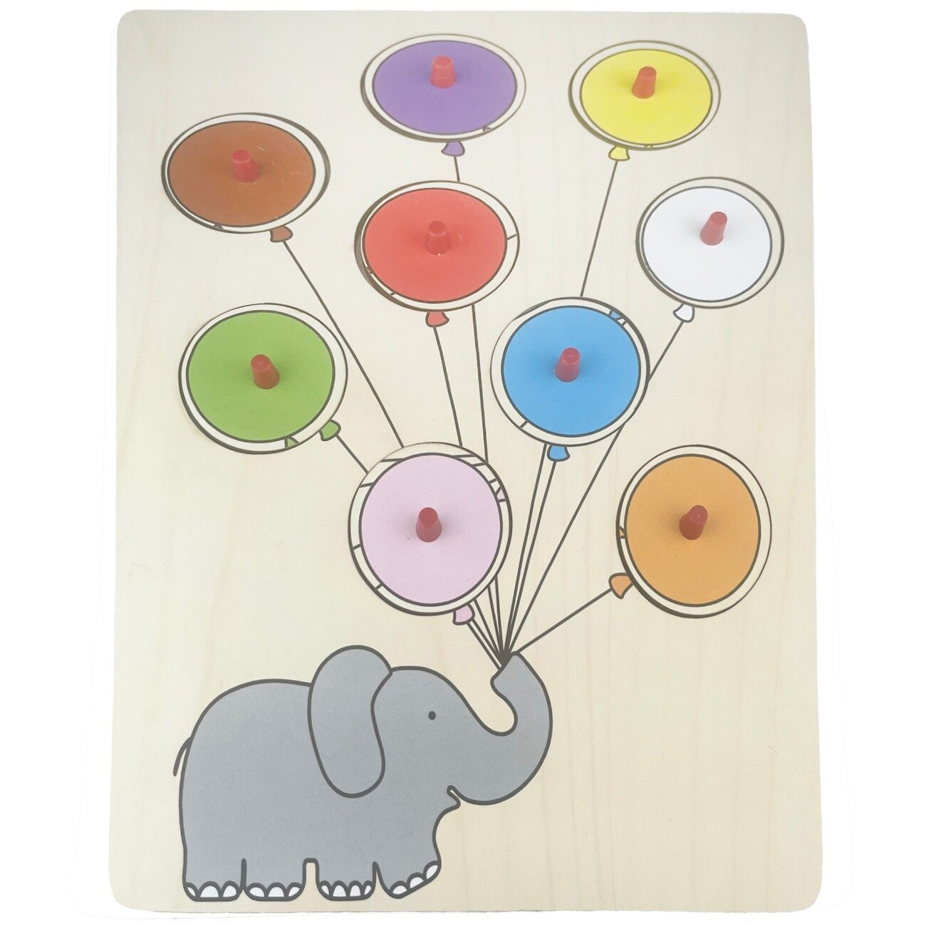 Sunman Puzzle educativ din lemn Culori 9 piese