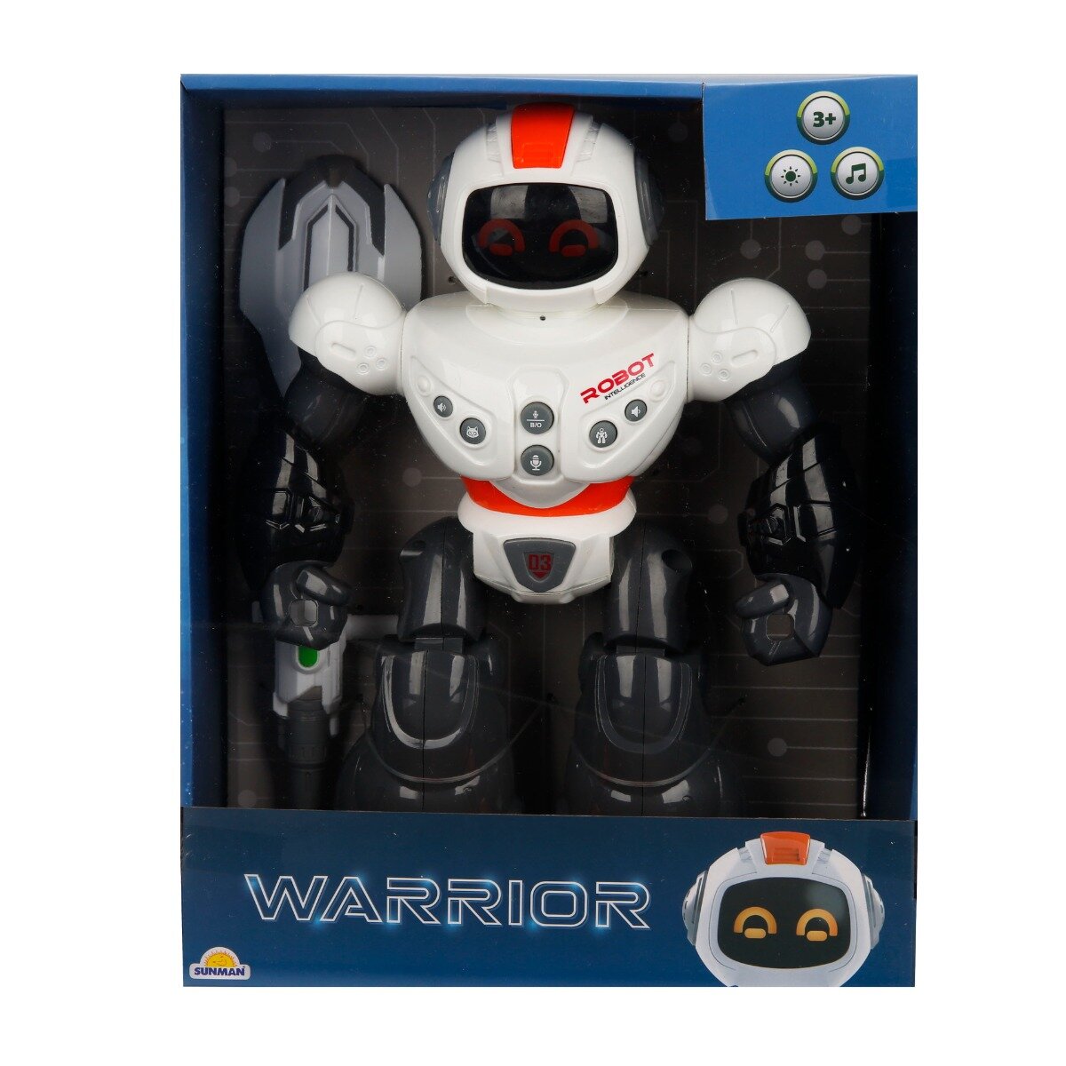 Sunman Robot cu lumini si sunete Warrior Portocaliu 29 cm