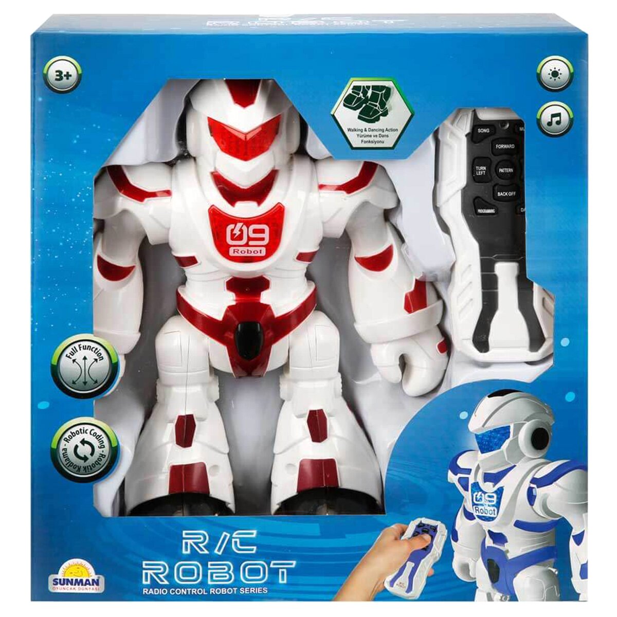 Sunman Robot cu telecomanda lumini si sunete Rosu