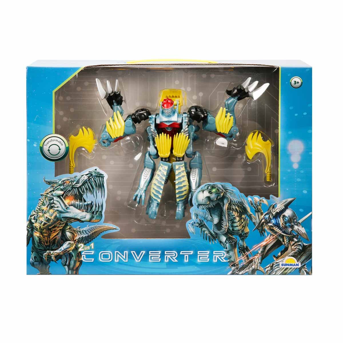 Sunman Robot transformabil in dinozaur Galben