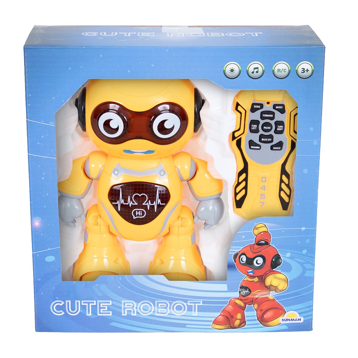 Sunman Robotel cu telecomanda care danseaza Cute Robot Galben