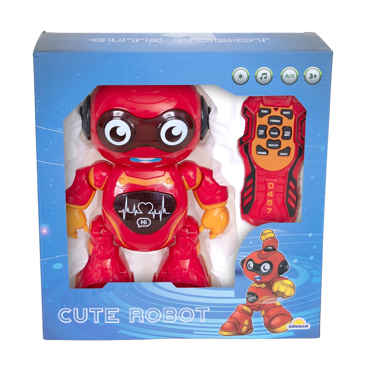 Sunman Robotel cu telecomanda care danseaza Cute Robot Rosu