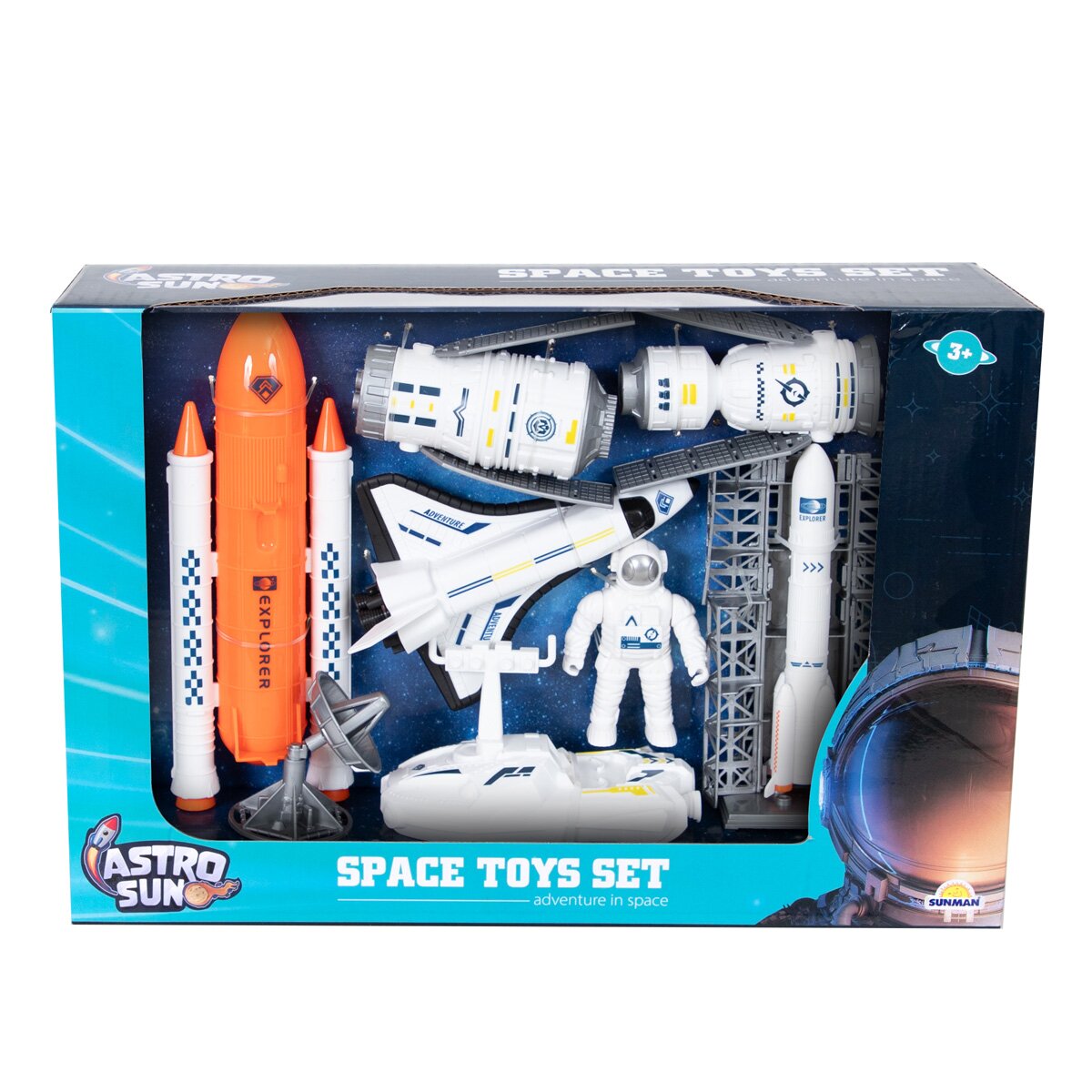 Sunman Set vehicule spatiale si astronaut Racheta