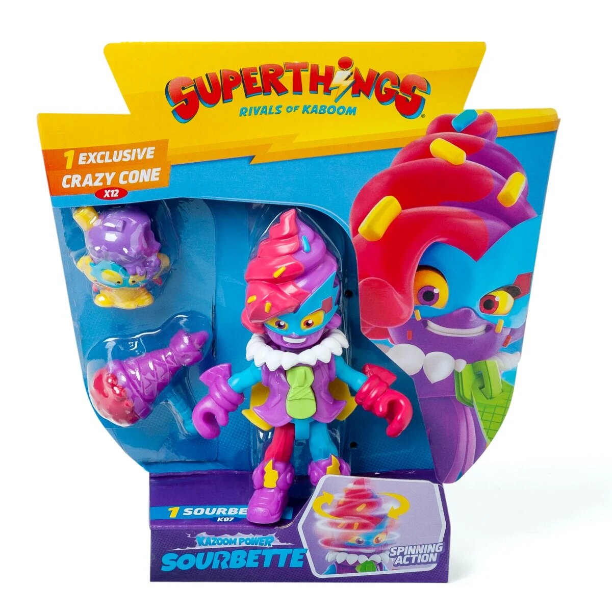 SuperThings Set 2 figurine Kazoom Power Mission Kids Sourbette si Crazy Cone