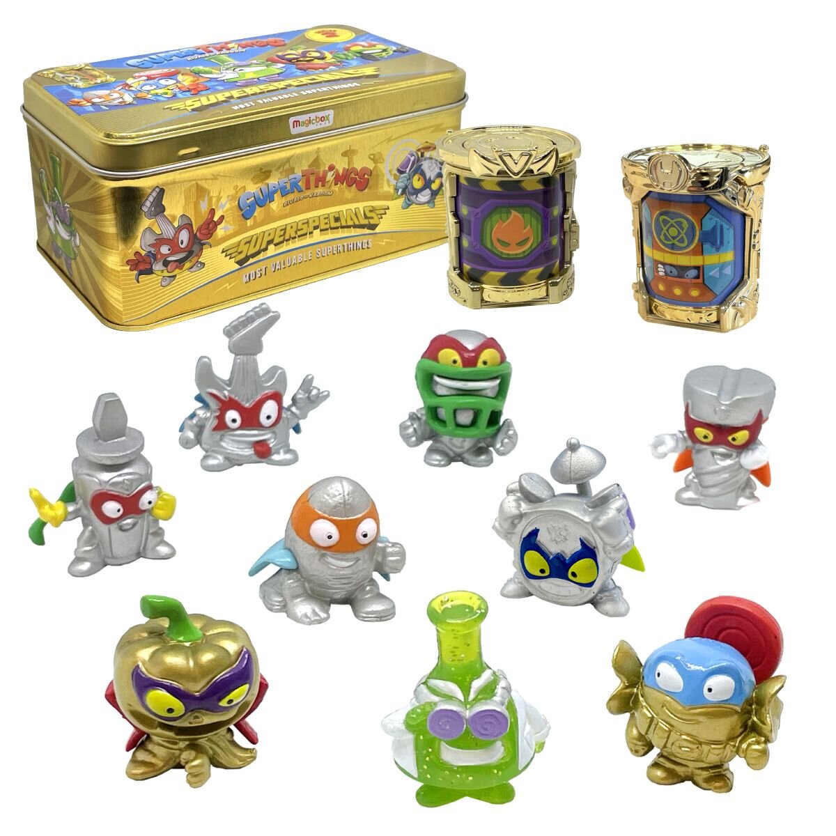 SuperThings Set 9 figurine in cutie metalica Super Speciale S2